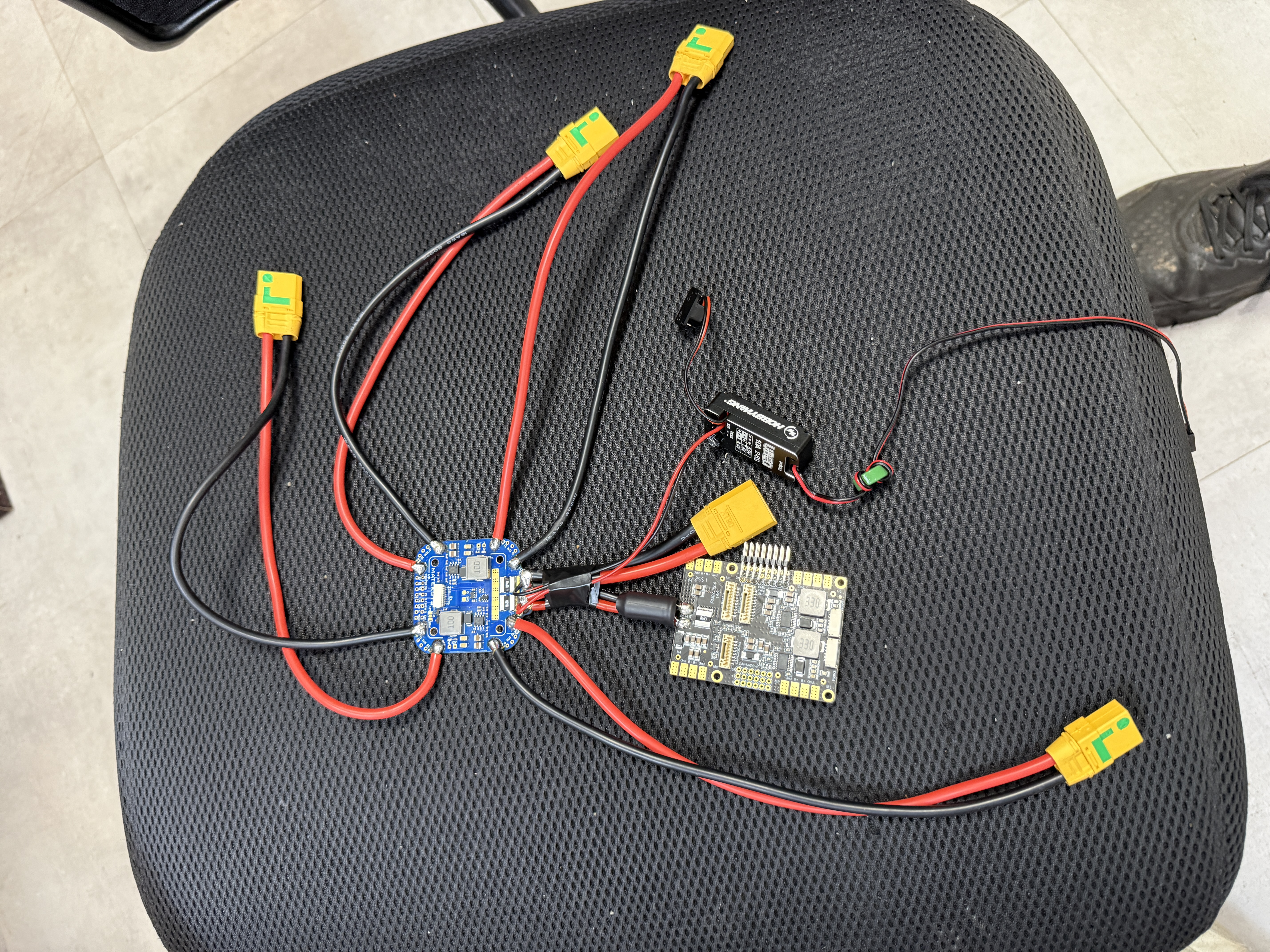 Completed ESC and PDB wiring harness