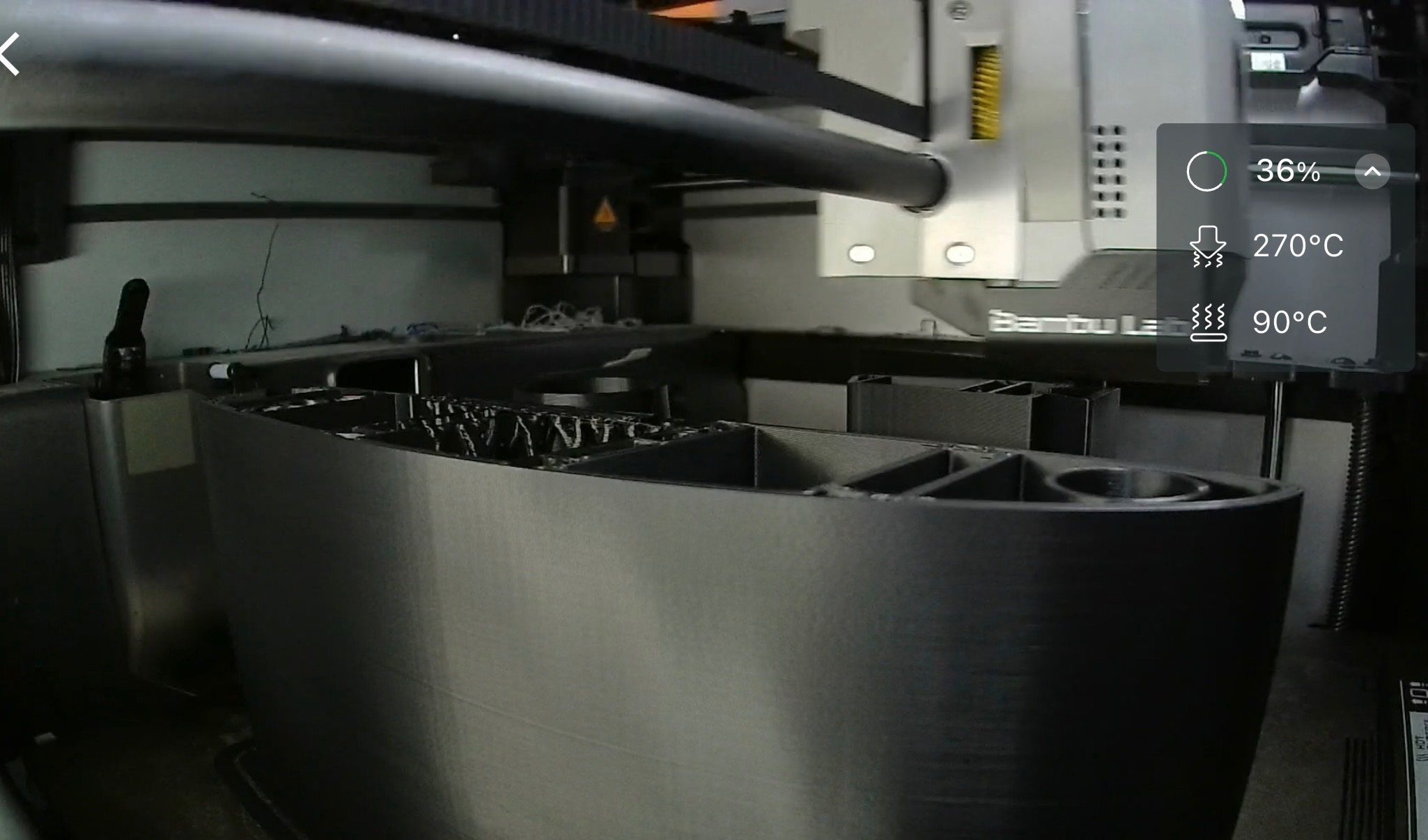 Wing section printing in the Bambu Lab P2S